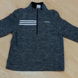 Boys Grey adidas quarter zip